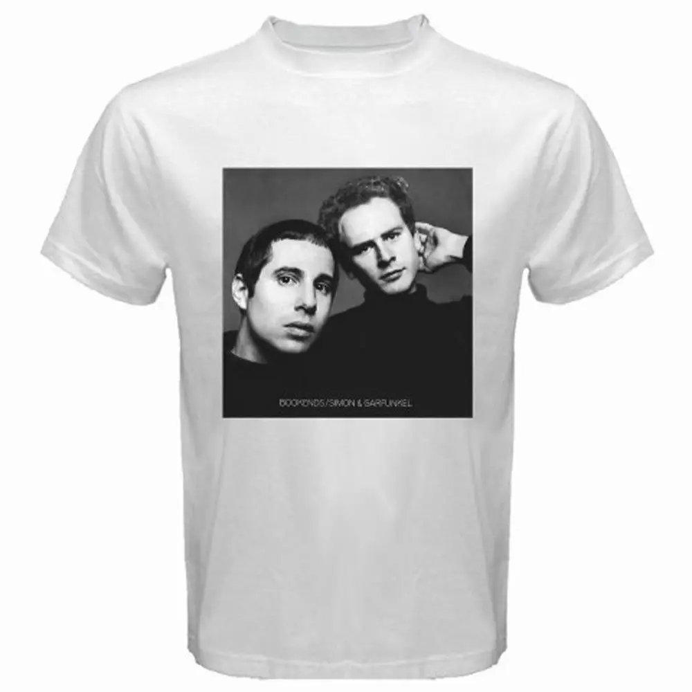 Новый Simon & Garfunkel Подставки для книг Обложка альбома Для мужчин белая футболка