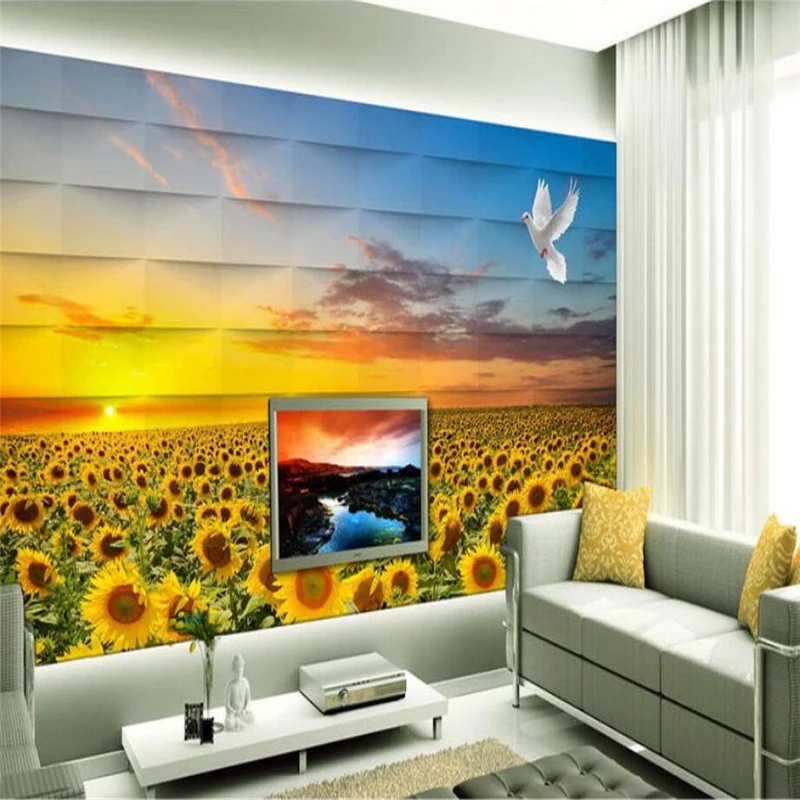 Пользовательские 3D обои beibehang, эстетические 3D Подсолнухи, радуга, фон для телевизора, гостиной, фотообои
Пользовательские 3D обои beibehang, эстетические 3D Подсолнухи, радуга, фон для телевизора, гостиной, фотообои