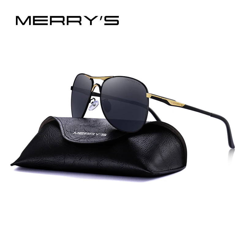 Мужские Солнцезащитные очки авиаторы MERRY'S дизайнерские поляризационные HD для