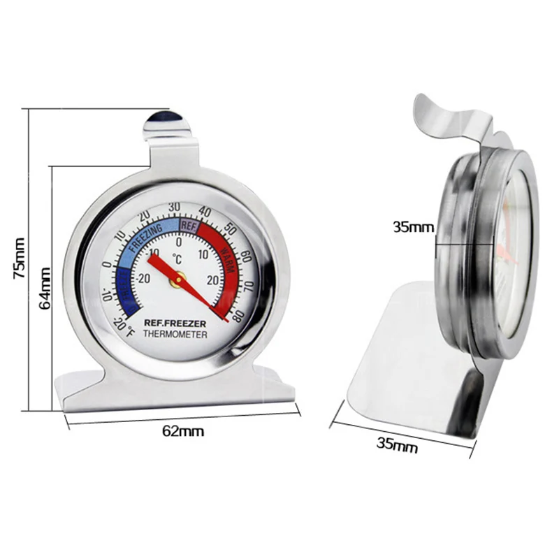 'The Best' Refrigerator Freezer Thermometer Stainless Steel Dial Type Temperature Measure Tool 889 | Инструменты