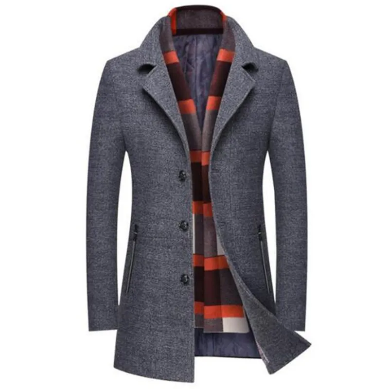 Hot autumn and winter men's jacket business casual warm men wool coat Slim Windbreaker Long section Overcoat
Hot autumn and winter men's jacket business casual warm men wool coat Slim Windbreaker Long section Overcoat