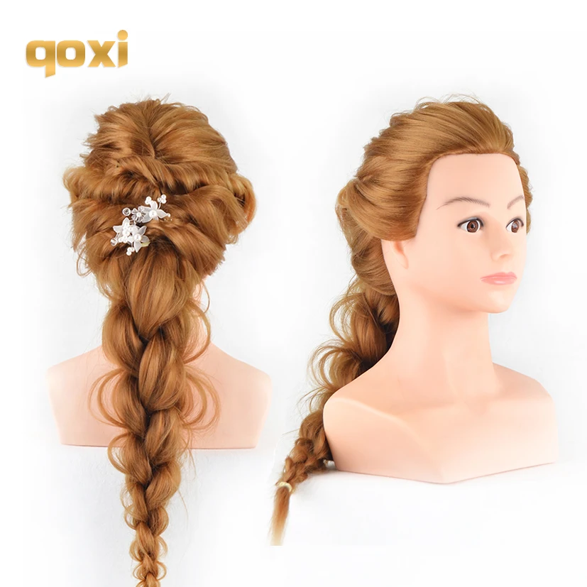 Qoxi Professional training heads with long thick hairs practice Hairdressing mannequin dolls hair Styling maniqui With shoulders
Qoxi Professional training heads with long thick hairs practice Hairdressing mannequin dolls hair Styling maniqui With shoulders