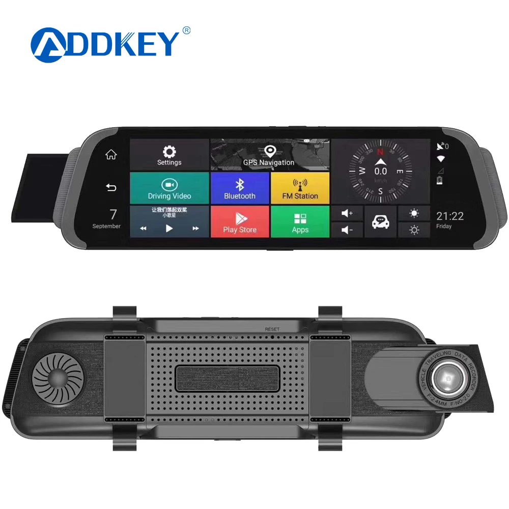 ADDKEY 4G ADAS Автомобильный видеорегистратор Камера 10 "Android поток медиа зеркало