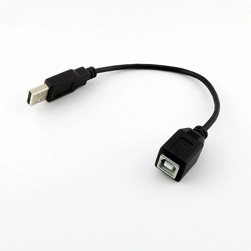 5x USB 2.0 A Male Plug to Type B Female Jack Scanner Printer Extend Converter Adapter Cable Cord Black 15cm | Электроника