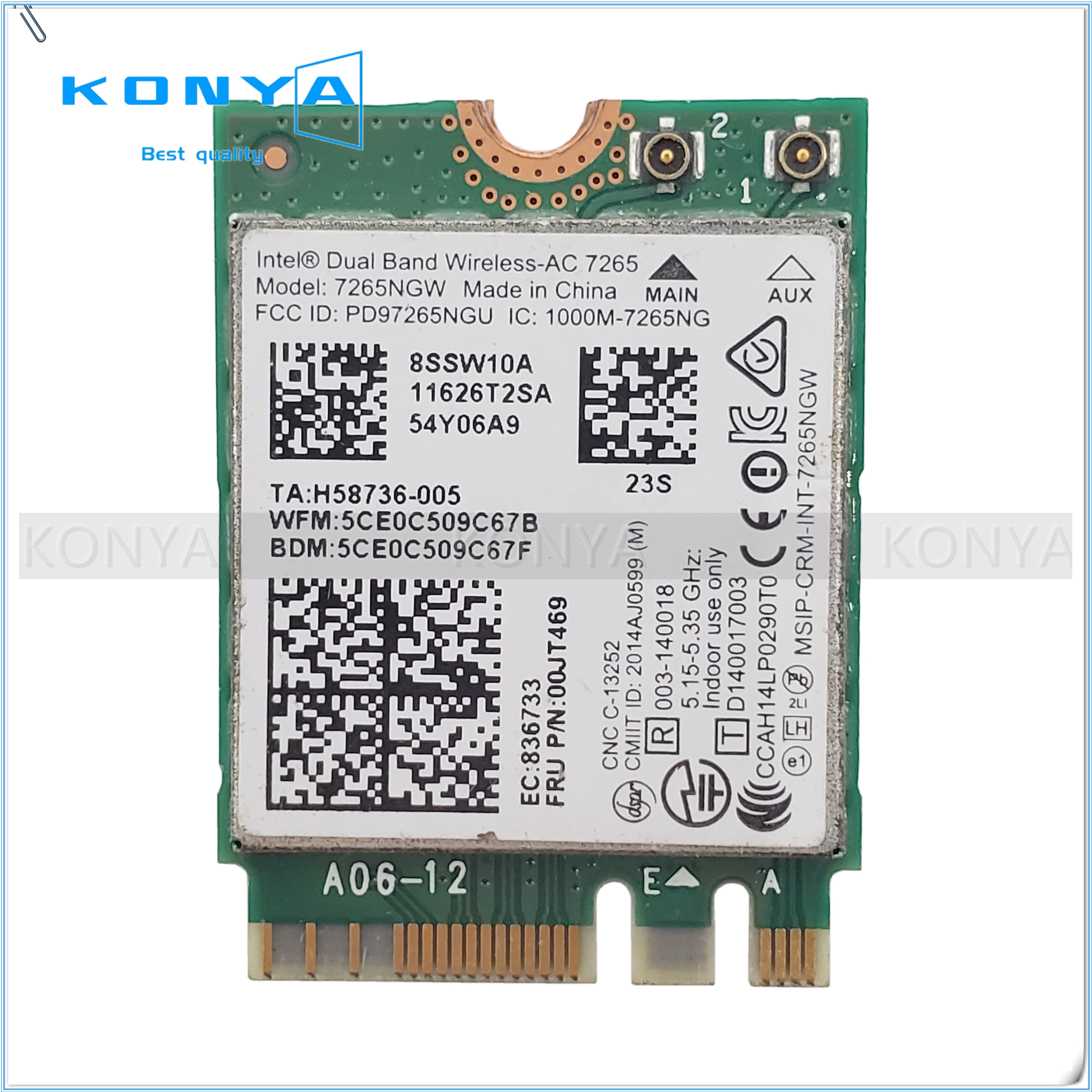 Для Intel 7265 00JT469 для Lenovo ThinkPad X250 T450 T550 Двухдиапазонная Беспроводная AC карта Wi Fi Bluetooth
