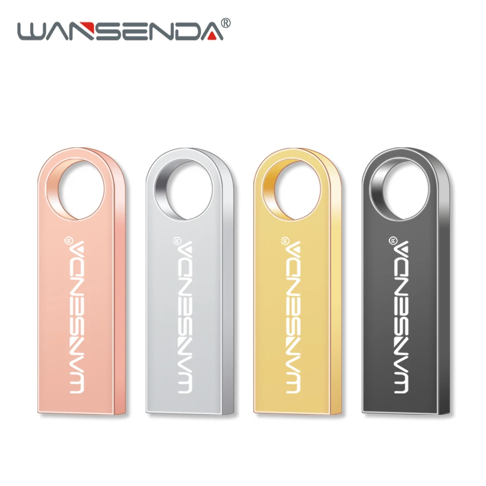 

Wansenda Mini Metal USB Flash Drives USB 2.0 New style Portable Pendrives 128GB 64GB 32GB 16GB 8GB 4GB Pen drive Memory Stick