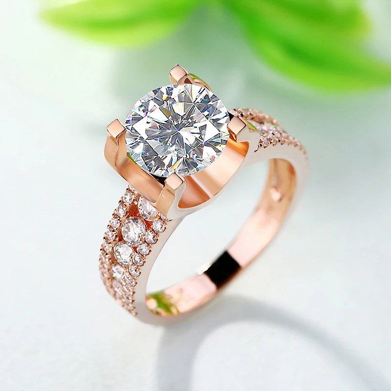 Solid 18K Rose Gold 1ct AU750 Bull Head Round Brilliant Cut Moissanite Ring Lab Diamond Engagement Ring For Women
Solid 18K Rose Gold 1ct AU750 Bull Head Round Brilliant Cut Moissanite Ring Lab Diamond Engagement Ring For Women
