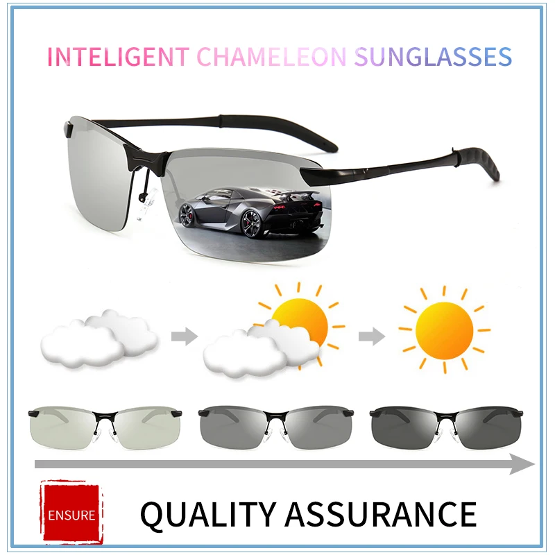 HDCRAFTER 2018 new Photochromic Sunglasses Men Driving Polarized Sun glasses oculos de sol masculino Size: 65mm-19mm-148mm
HDCRAFTER 2018 new Photochromic Sunglasses Men Driving Polarized Sun glasses oculos de sol masculino Size: 65mm-19mm-148mm