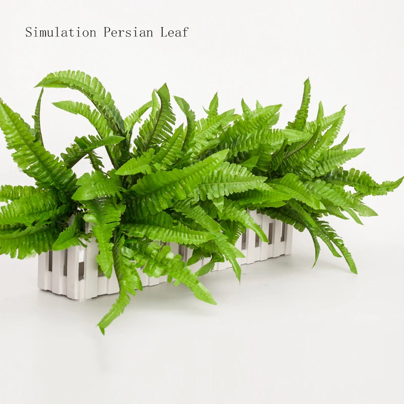 Simulation grass green plant artificial fern persian leaves flower wall hanging plants home wedding shop office decoration
Simulation grass green plant artificial fern persian leaves flower wall hanging plants home wedding shop office decoration