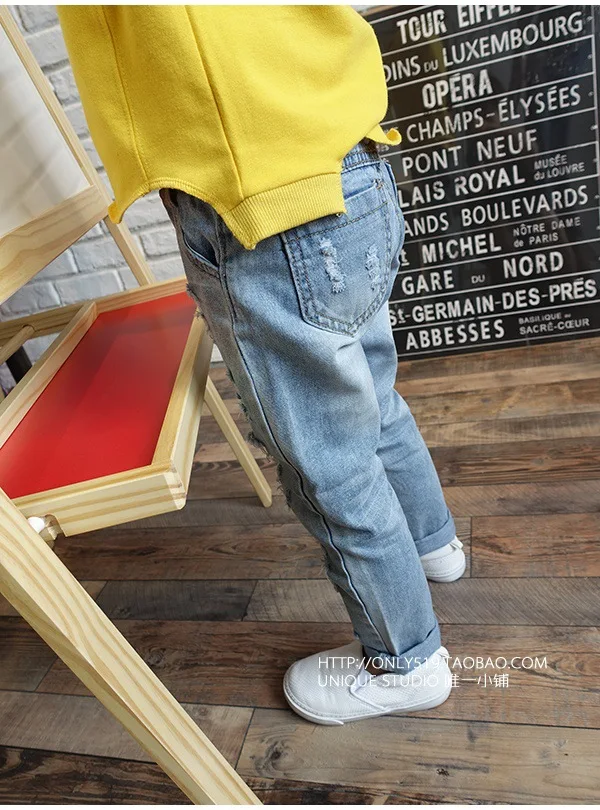 Boys Girls Ripped Jeans Spring Fall Style 2018 autumn Trend Denim Trousers For Kids Children Distrressed Hole Pants
Boys Girls Ripped Jeans Spring Fall Style 2018 autumn Trend Denim Trousers For Kids Children Distrressed Hole Pants