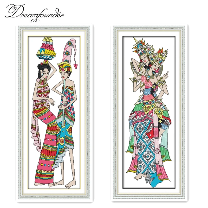 Indonesian dancing cross stitch kit aida 14ct 11ct count printed canvas stitches embroidery DIY handmade needlework
Indonesian dancing cross stitch kit aida 14ct 11ct count printed canvas stitches embroidery DIY handmade needlework