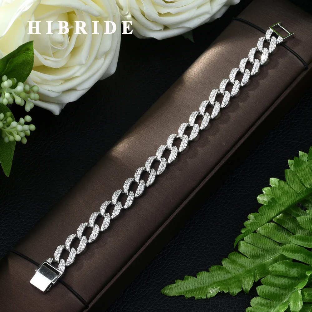 HIBRIDE Fashion Unique Design Trendy Bracelet White Gold Color Luxury AAA Cubic Zirconia Jewelry Bracelets for Women B-120
HIBRIDE Fashion Unique Design Trendy Bracelet White Gold Color Luxury AAA Cubic Zirconia Jewelry Bracelets for Women B-120