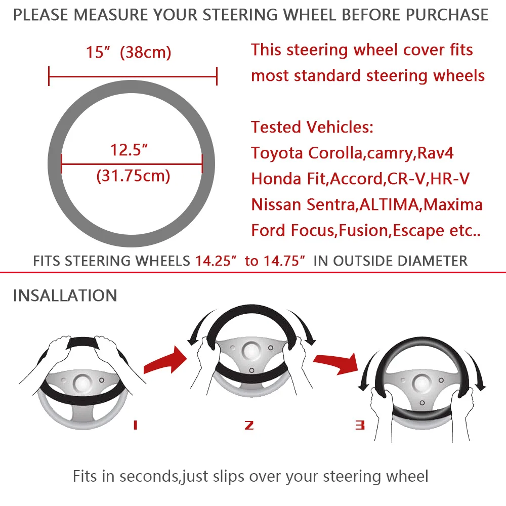 LCRTDS PU Leather Steering Wheel Cover For Kia sportage 2009 2011 2012 2013 2014 2015 2016 2017 2018
LCRTDS PU Leather Steering Wheel Cover For Kia sportage 2009 2011 2012 2013 2014 2015 2016 2017 2018