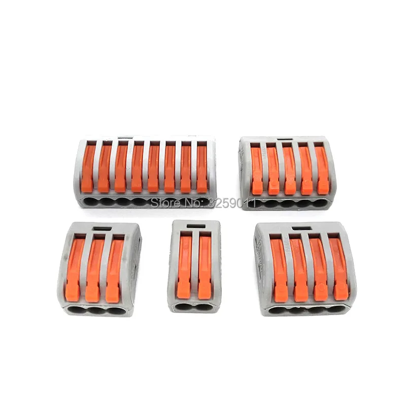 260PCS Push Wire Connector Lever Terminal Block PCT-212 213 222-41X Universal Connectors Terminals 28-12AWG Assortment kit gray
260PCS Push Wire Connector Lever Terminal Block PCT-212 213 222-41X Universal Connectors Terminals 28-12AWG Assortment kit gray