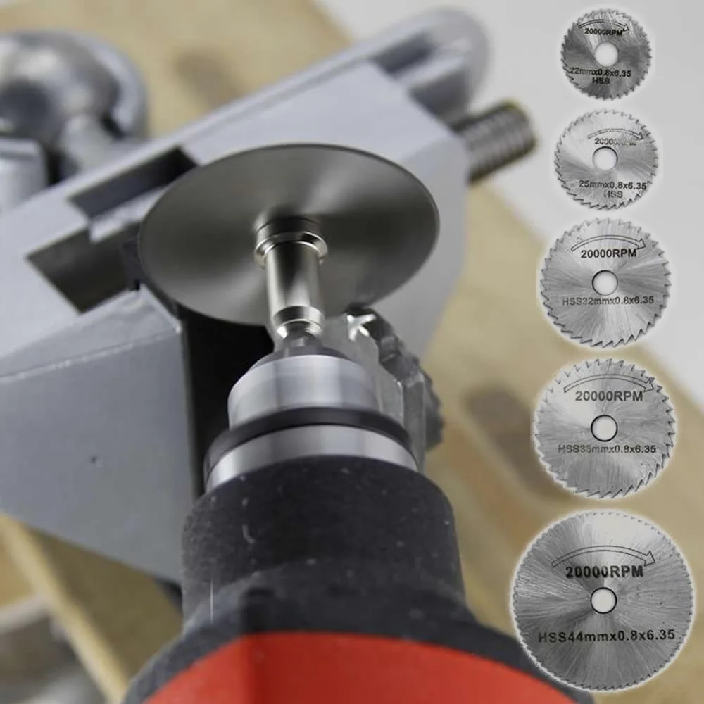 7Pcs/Set HSS Circular Wood Cutting Saw Blade Disc Mandrels for Rotary Tool | Инструменты