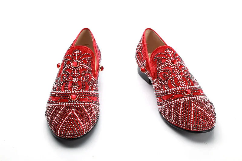 SHOOEGLE Newest Bling Studded Crystal Men's Casual Shoes Black Red Slip-On Gentleman Business Shoes Party Wedding Shoes
SHOOEGLE Newest Bling Studded Crystal Men's Casual Shoes Black Red Slip-On Gentleman Business Shoes Party Wedding Shoes