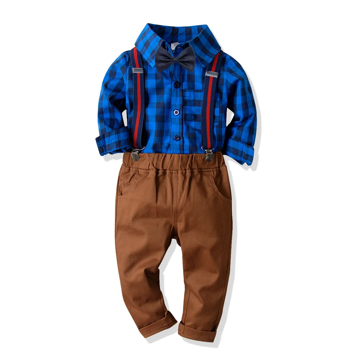 Oklady 2019 New Baby Boys Clothing Sets Children's Long Blue Plaid Bow Tie Shirts Overalls Pants For 2-8 Years Kids Clothes
Oklady 2019 New Baby Boys Clothing Sets Children's Long Blue Plaid Bow Tie Shirts Overalls Pants For 2-8 Years Kids Clothes
