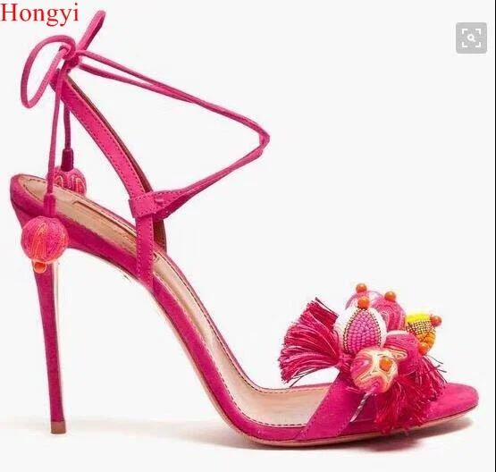 Top Fashion Colorful Patchwork Tassel Women Summer High Heel Sandals Lace up Cut-out Ankle Strap High Heel Strapp Sandal Shoes
Top Fashion Colorful Patchwork Tassel Women Summer High Heel Sandals Lace up Cut-out Ankle Strap High Heel Strapp Sandal Shoes