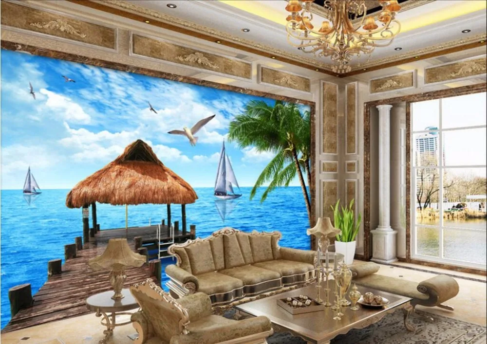 Custom mural 3d photo wallpaper Holiday beach TV setting home decor painting 3d wall murals wallpaper for living room walls 3 d
Custom mural 3d photo wallpaper Holiday beach TV setting home decor painting 3d wall murals wallpaper for living room walls 3 d