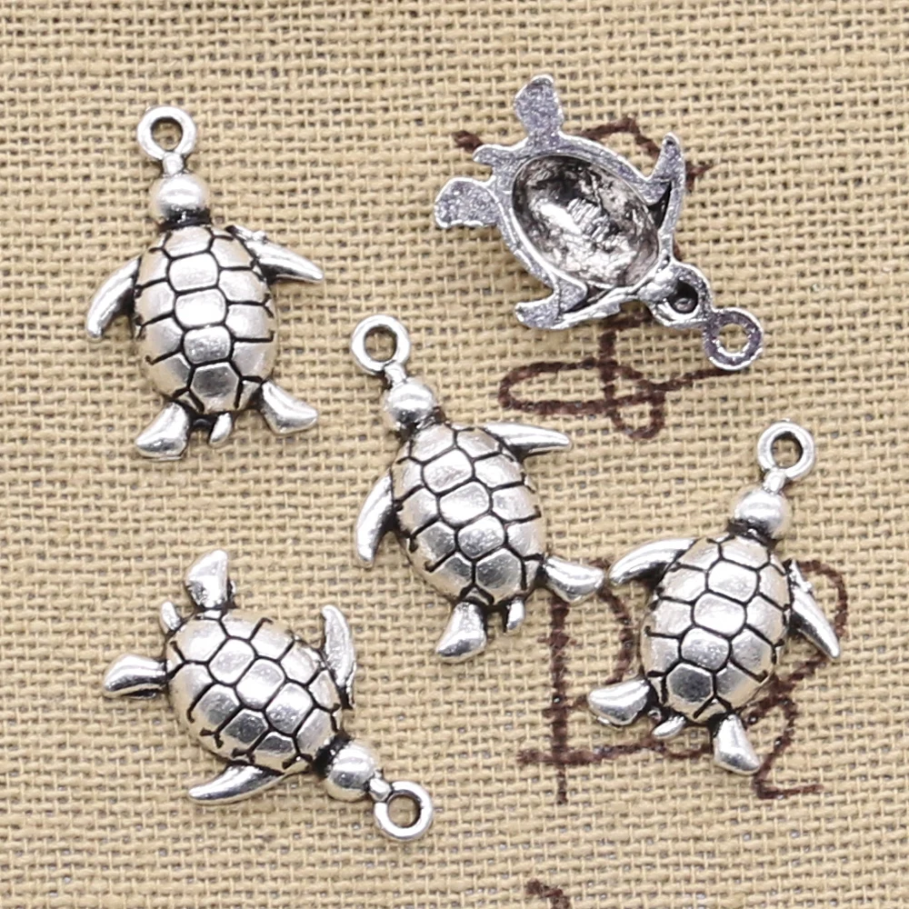 15pcs Charms Tortoise Turtle Sea 13x19mm Antique Pendant Fit Vintage Tibetan Silver Color DIY Handmade Jewelry
15pcs Charms Tortoise Turtle Sea 13x19mm Antique Pendant Fit Vintage Tibetan Silver Color DIY Handmade Jewelry