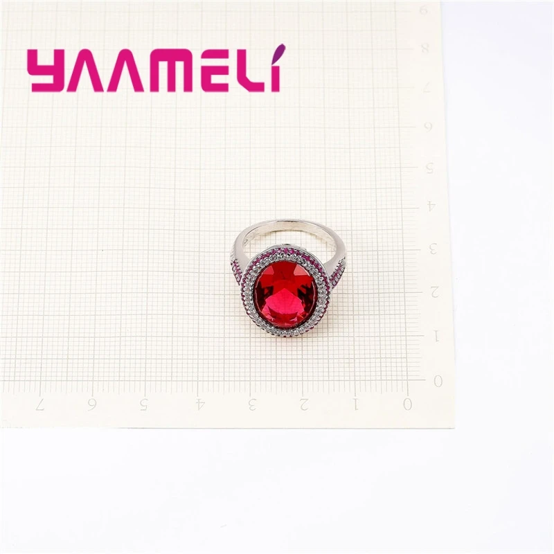 New Arrival High Quality Red Cubic Zirconia Crystal 925 Sterling Silver Round Ring For Women Party Wedding Jewelry
New Arrival High Quality Red Cubic Zirconia Crystal 925 Sterling Silver Round Ring For Women Party Wedding Jewelry