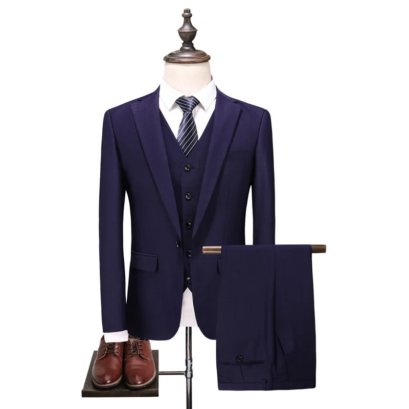 Custom fashion new men's men's suit three-piece suit (jacket + pants + vest) men's business formal suit wedding groom dress
Custom fashion new men's men's suit three-piece suit (jacket + pants + vest) men's business formal suit wedding groom dress
