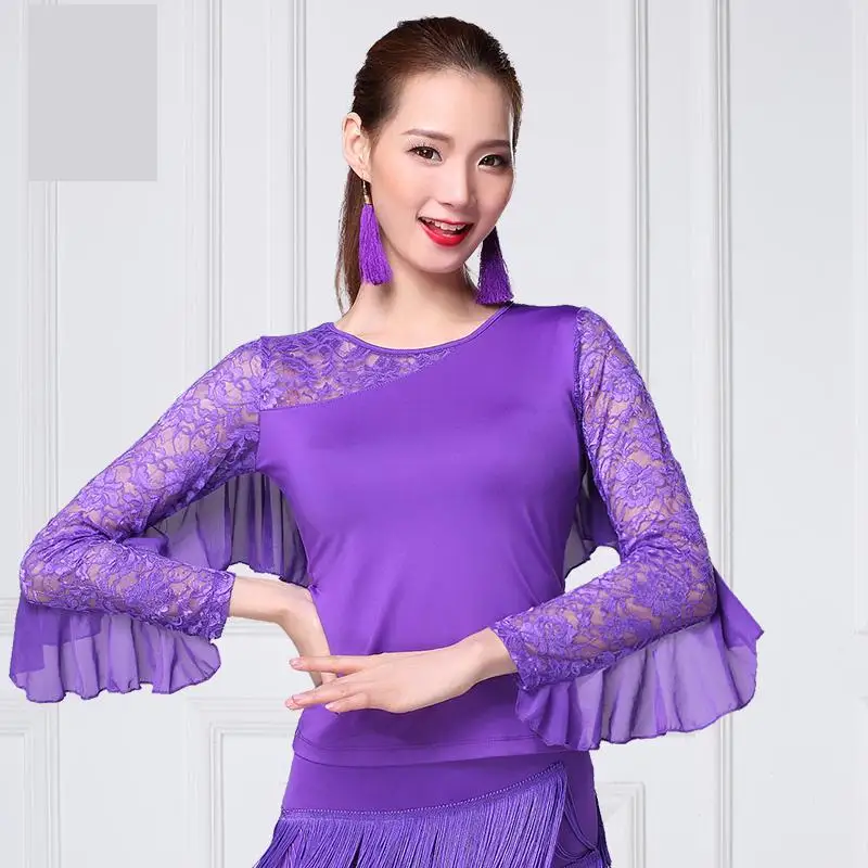 Sexy Lace Latin Dancing Shirt Women Ballroom Modern Salsa Tango Costume Tops Long Sleeve Latin Training Shirts Female Dancewear
Sexy Lace Latin Dancing Shirt Women Ballroom Modern Salsa Tango Costume Tops Long Sleeve Latin Training Shirts Female Dancewear
