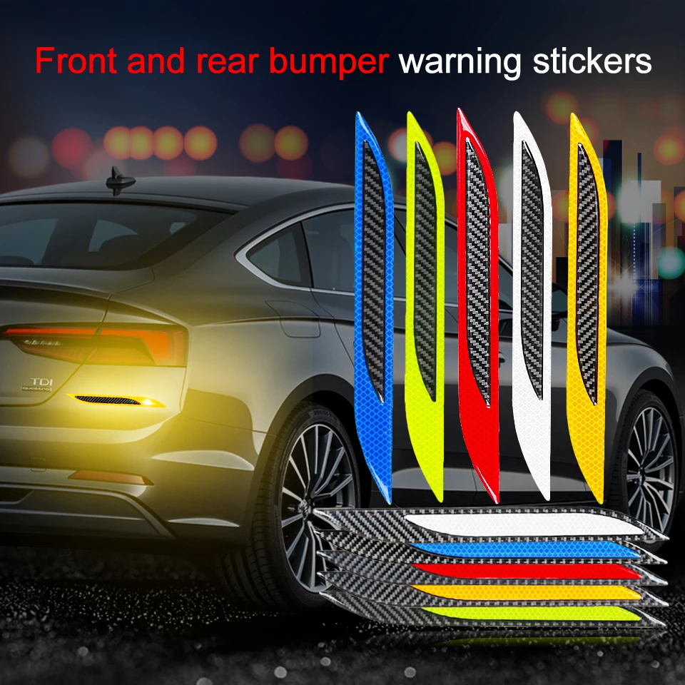 2PCS Car Bumper Sticker Warning Mark Reflective Tape Decals Safe Sign Safety Reflective Strips Carbon Fiber Exterior Sticker
2PCS Car Bumper Sticker Warning Mark Reflective Tape Decals Safe Sign Safety Reflective Strips Carbon Fiber Exterior Sticker