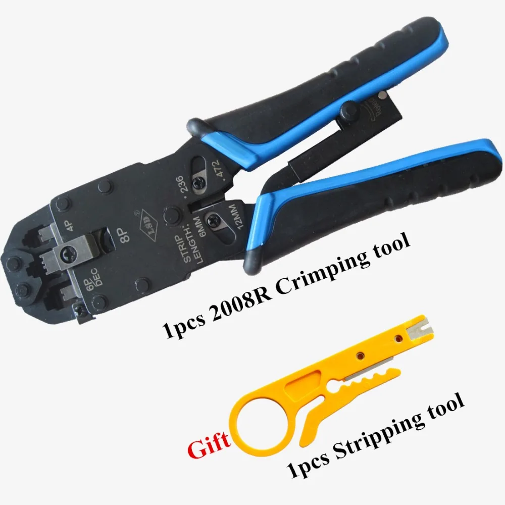 Multi-function cable LAN network crimping tool 2008R Rj45 Rj11 Rj12 Wire cutter stripping tools crimper PC Crimp pliers
Multi-function cable LAN network crimping tool 2008R Rj45 Rj11 Rj12 Wire cutter stripping tools crimper PC Crimp pliers