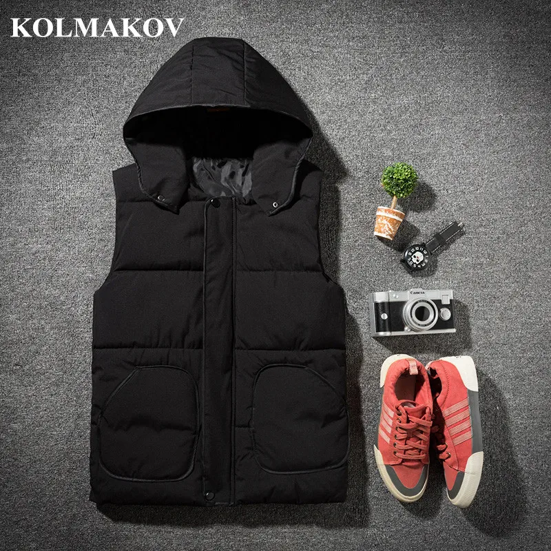 Мужской жилет KOLMAKOV 2018, верхняя одежда без рукавов, пальто, мужские жилеты, жилеты, зимние теплые жилеты, мужской жилет с капюшоном для мужчин
Мужской жилет KOLMAKOV 2018, верхняя одежда без рукавов, пальто, мужские жилеты, жилеты, зимние теплые жилеты, мужской жилет с капюшоном для мужчин