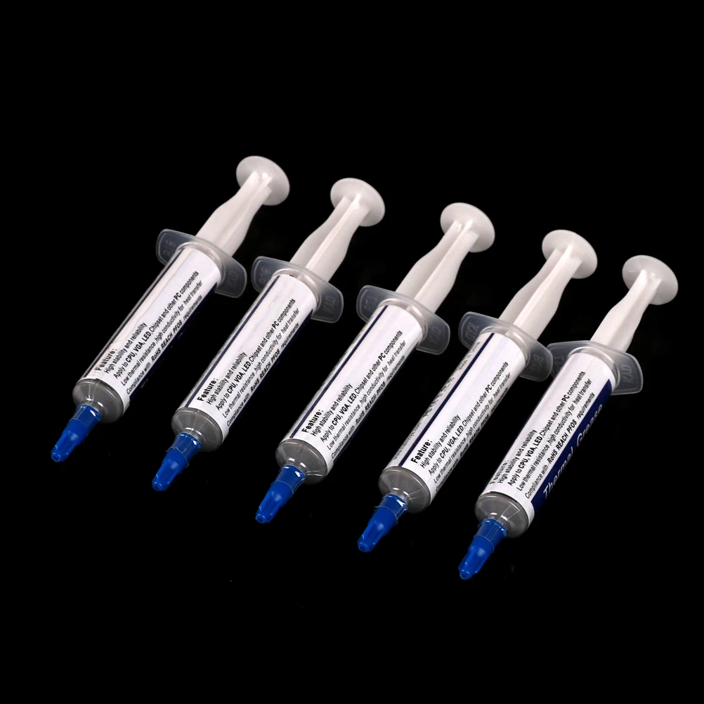 5pcs HY510 5g Thermal Grease Paste Compound Silicon Scraper CPU HeatSink Processor GPU Cooling paste silicone Fan Thermal Paste
5pcs HY510 5g Thermal Grease Paste Compound Silicon Scraper CPU HeatSink Processor GPU Cooling paste silicone Fan Thermal Paste