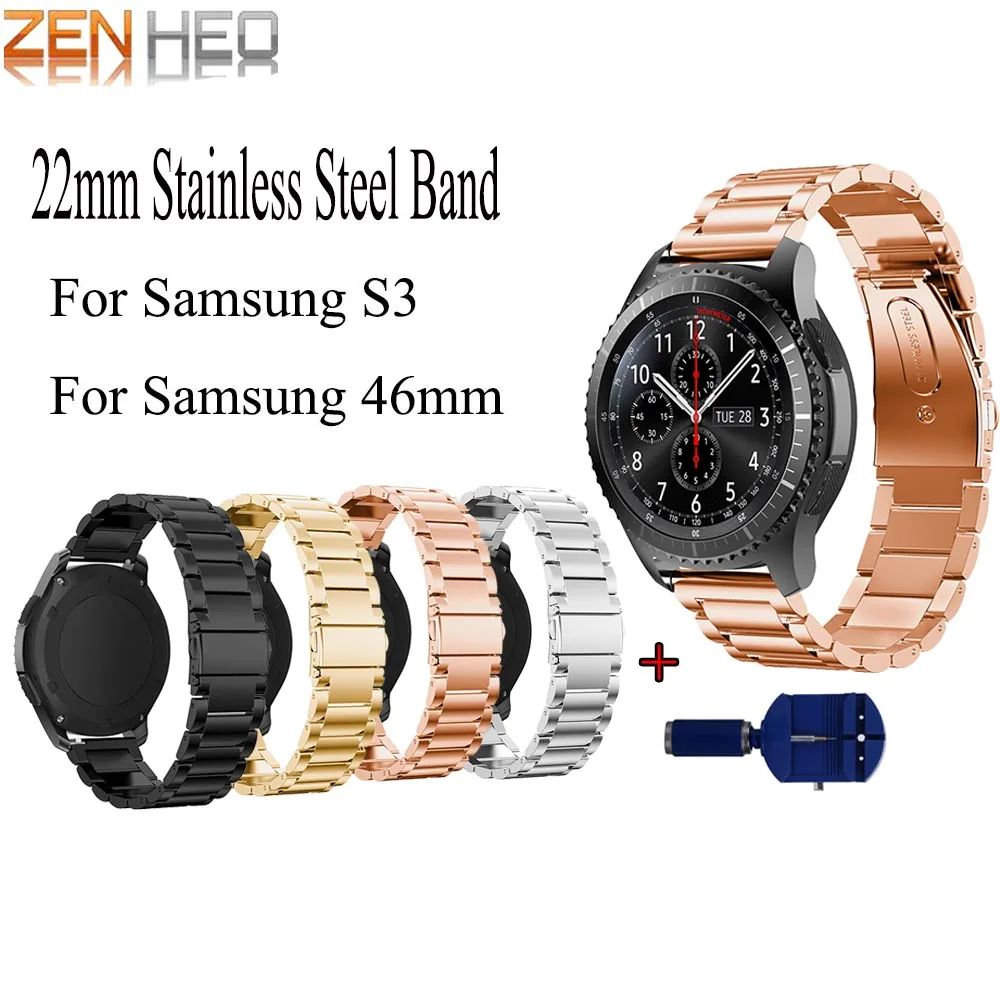 22mm stainless steeel Watchband for Samsung Gear S3 Classic/S3 Frontier/galaxy watch 46mm Adjustable Wrist Strap Link Bracelet
22mm stainless steeel Watchband for Samsung Gear S3 Classic/S3 Frontier/galaxy watch 46mm Adjustable Wrist Strap Link Bracelet