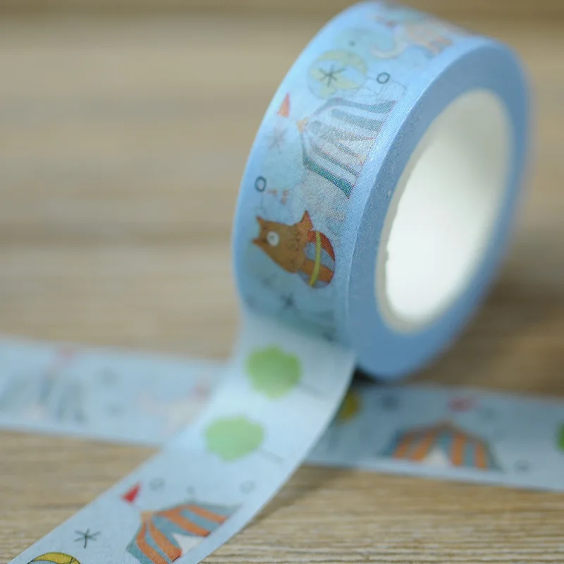 Free shipping Beautiful 15mm*10m washi paper tape/ blue background circus masking japan washi tape
Free shipping Beautiful 15mm*10m washi paper tape/ blue background circus masking japan washi tape