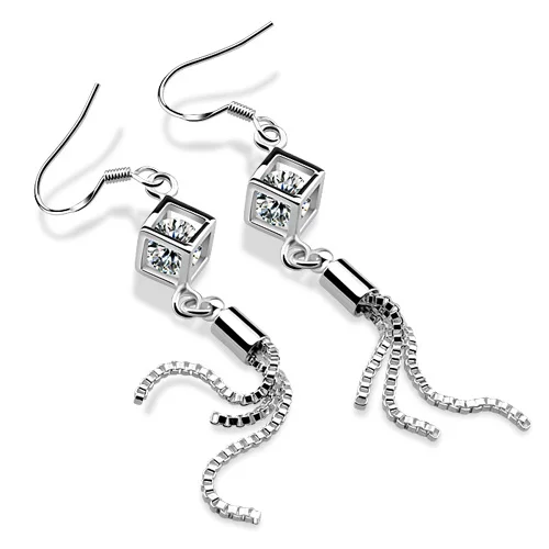 

Мода 925 серебряные серьги-гвоздики белого инкрустированные серьги из циркона Леди Шарм ювелирные изделия bijoux (украшения своими руками)