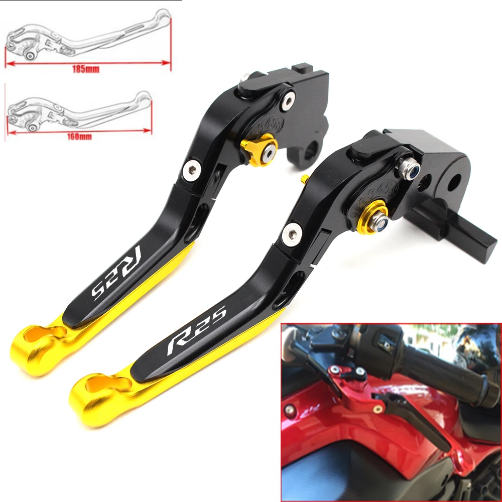 Motorcycle CNC Adjustable Foldable brake Clutch Levers for Yamaha YZF-R25 2015 2016 with Logo(YZF-R25)
Motorcycle CNC Adjustable Foldable brake Clutch Levers for Yamaha YZF-R25 2015 2016 with Logo(YZF-R25)