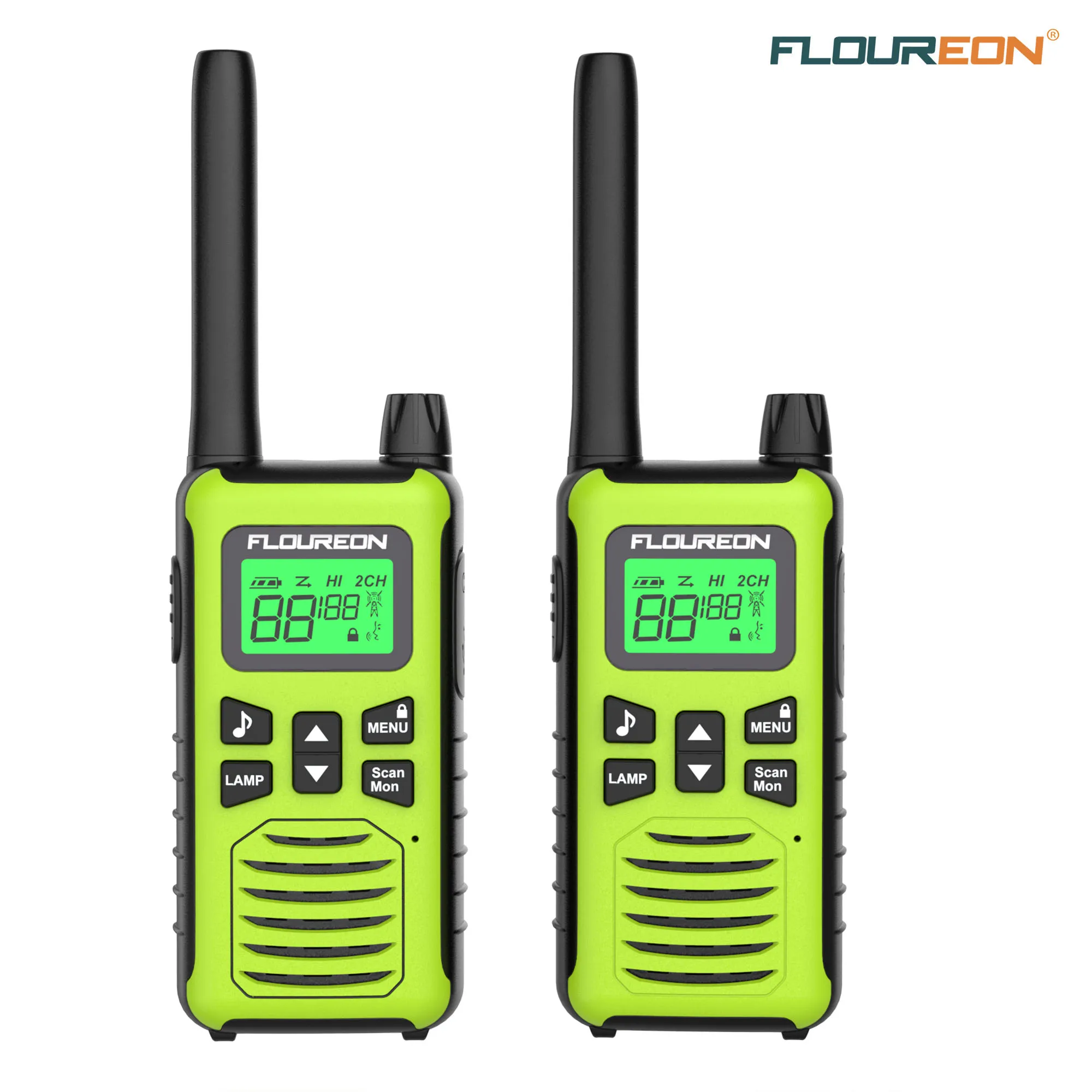 FLOUREON 16 канальный 4 пакета Walkie Talkies PMR 446MHZ двухстороннее радио до 5000 метров/3 1 Miles Range