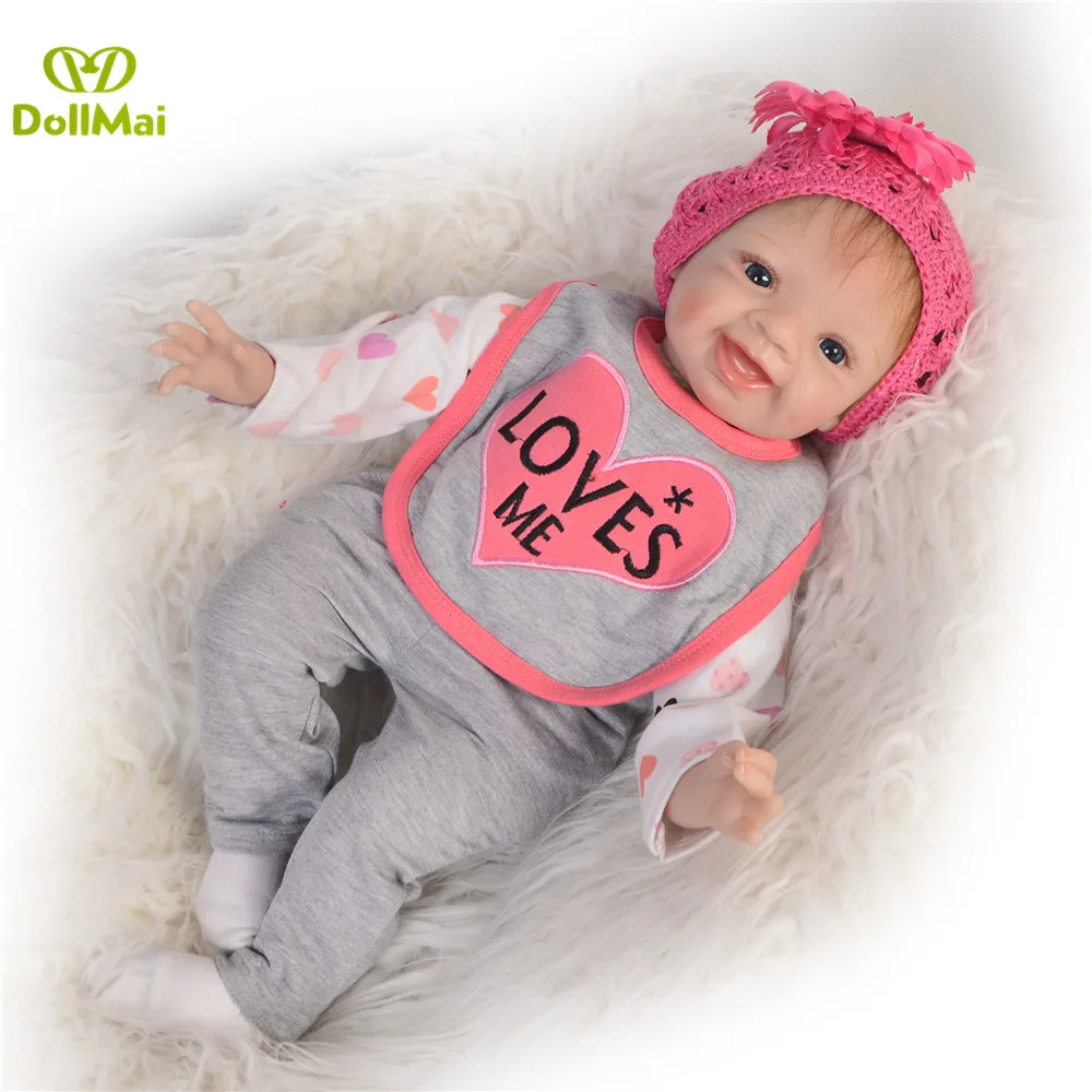 Reborn doll 22 inch jumpsuit soft silicone reborn baby dolls newborn girl toddler doll bebes reborn bonecas child gift toy doll
Reborn doll 22 inch jumpsuit soft silicone reborn baby dolls newborn girl toddler doll bebes reborn bonecas child gift toy doll