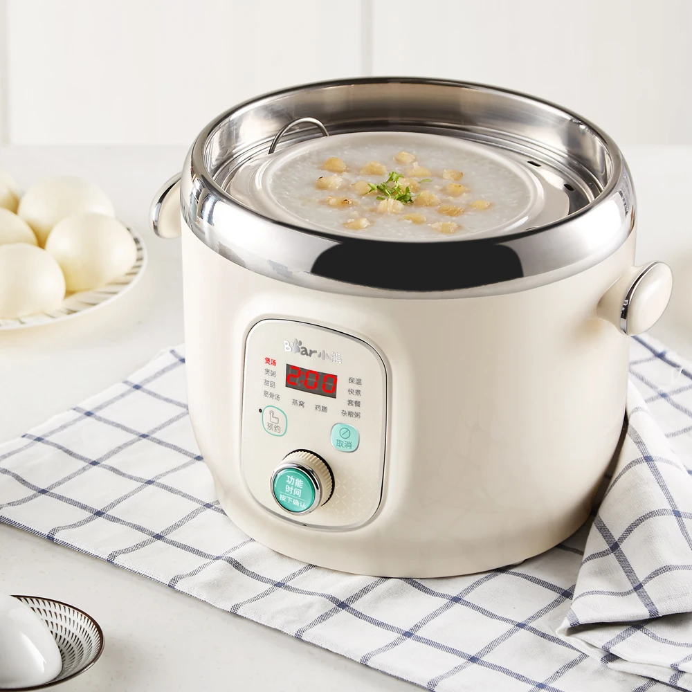220V Intelligent Automatic Electric Stewing Pot Cooker With 3 Pots Electric Stew Cooking Machine Porridge Soup EU/AU/UK/US Plug
220V Intelligent Automatic Electric Stewing Pot Cooker With 3 Pots Electric Stew Cooking Machine Porridge Soup EU/AU/UK/US Plug