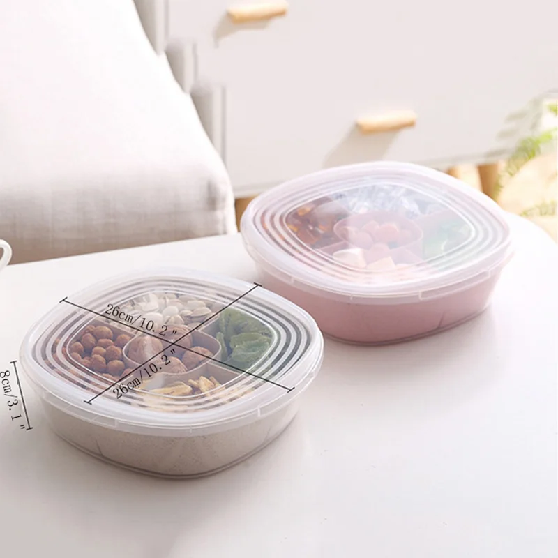 Creative Compartment With Lid Sealed Dried Fruit Tray Storage Box Multi-Function Home Living Room Moisture-Proof Nut Boxes
Creative Compartment With Lid Sealed Dried Fruit Tray Storage Box Multi-Function Home Living Room Moisture-Proof Nut Boxes