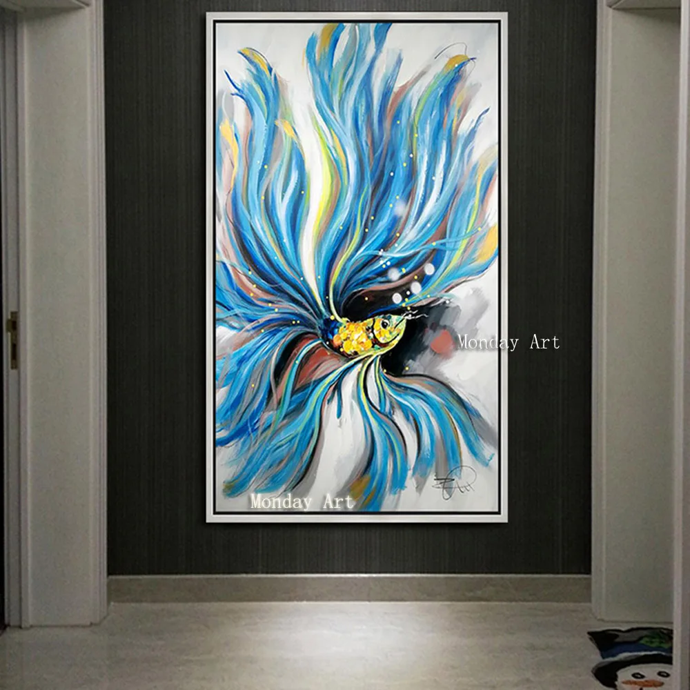 Artist Hand-painted High Quality Animal Gold Fish Oil Painting on Canvas handmade Fish Oil Painting for Kitchen wall Decor gift
Artist Hand-painted High Quality Animal Gold Fish Oil Painting on Canvas handmade Fish Oil Painting for Kitchen wall Decor gift