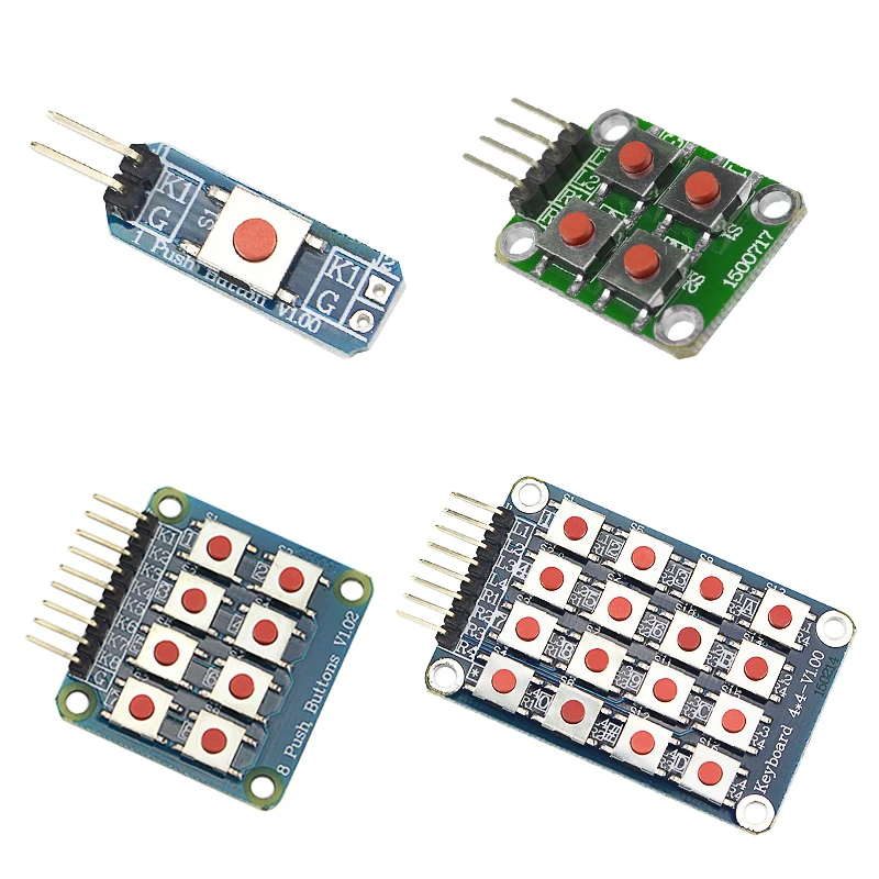 4 in 1 Kit Switch Key Module 1 4 8 16 Buttons Keypad for DIY Circuit Board Raspberry Pi 3
4 in 1 Kit Switch Key Module 1 4 8 16 Buttons Keypad for DIY Circuit Board Raspberry Pi 3