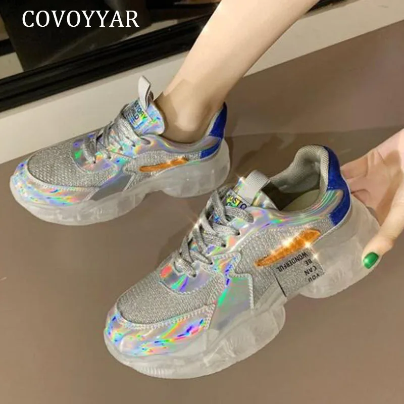 COVOYYAR Chunky Women Sneakers Platform Dad Shoes Casual Shoes Woman Transparent Breathable Mesh Crystal Jelly Shoes WSN283
COVOYYAR Chunky Women Sneakers Platform Dad Shoes Casual Shoes Woman Transparent Breathable Mesh Crystal Jelly Shoes WSN283