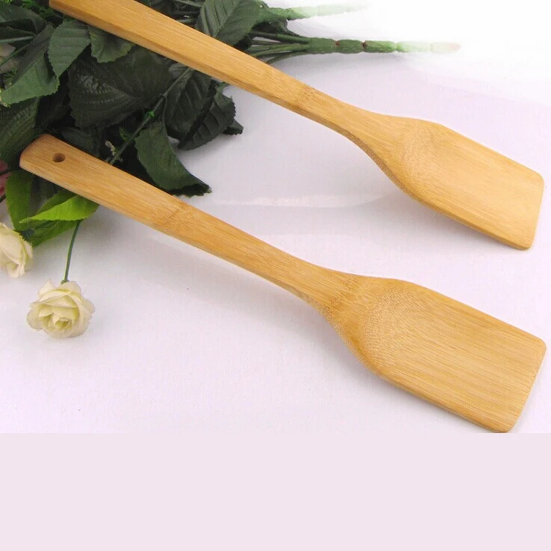 

Кухонный инструмент для готовки, антипригарный шпатель из натурального бамбука, кухонная утварь, скребок, посуда, мебель, лопатка для рукод...