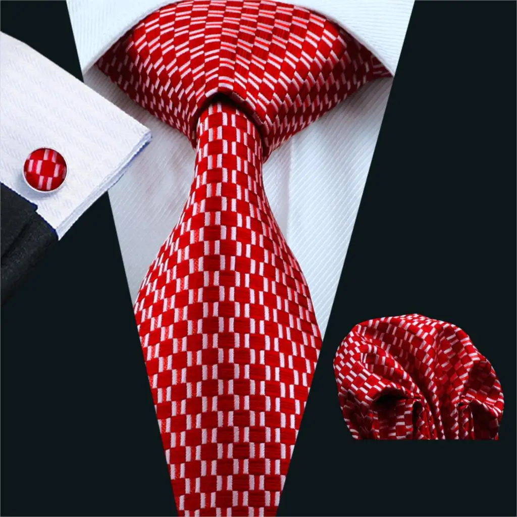 

FA-569 мужской галстук красный Новинка 100% шелк жаккардовый галстук Hanky запонки набор деловые Свадебные вечерние галстуки для мужчин Бесплатна...