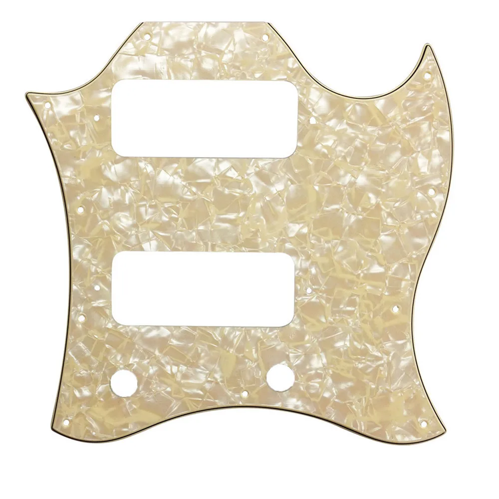 Pleroo Custom Guitar pickgaurd - For Standard SG Style With P90 Pickups Guitar pickguard Scratch Plate, 4 Ply Cream Pearl
Pleroo Custom Guitar pickgaurd - For Standard SG Style With P90 Pickups Guitar pickguard Scratch Plate, 4 Ply Cream Pearl