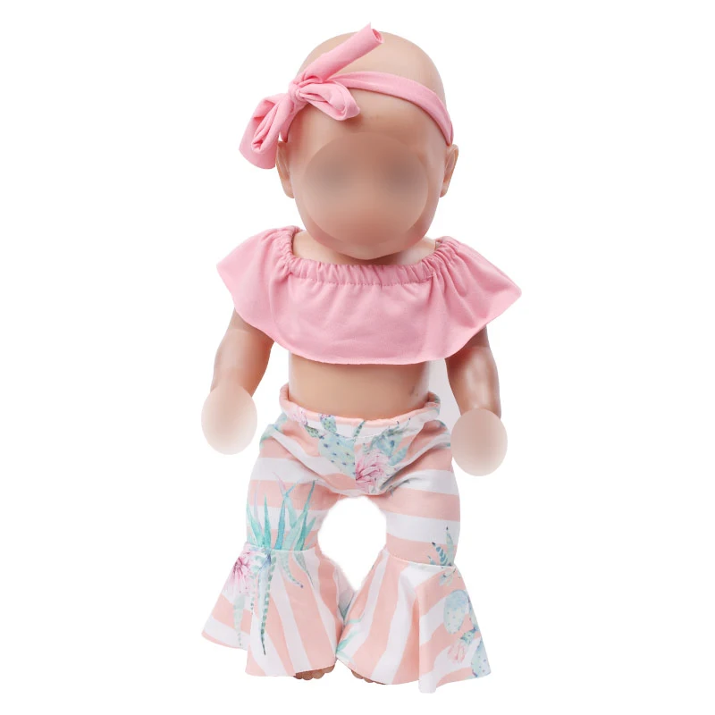 Doll clothes pink bell-bottom pantsuit + headband fit 43 cm baby dolls and 18 inch Girl doll clothing accessories f716
Doll clothes pink bell-bottom pantsuit + headband fit 43 cm baby dolls and 18 inch Girl doll clothing accessories f716