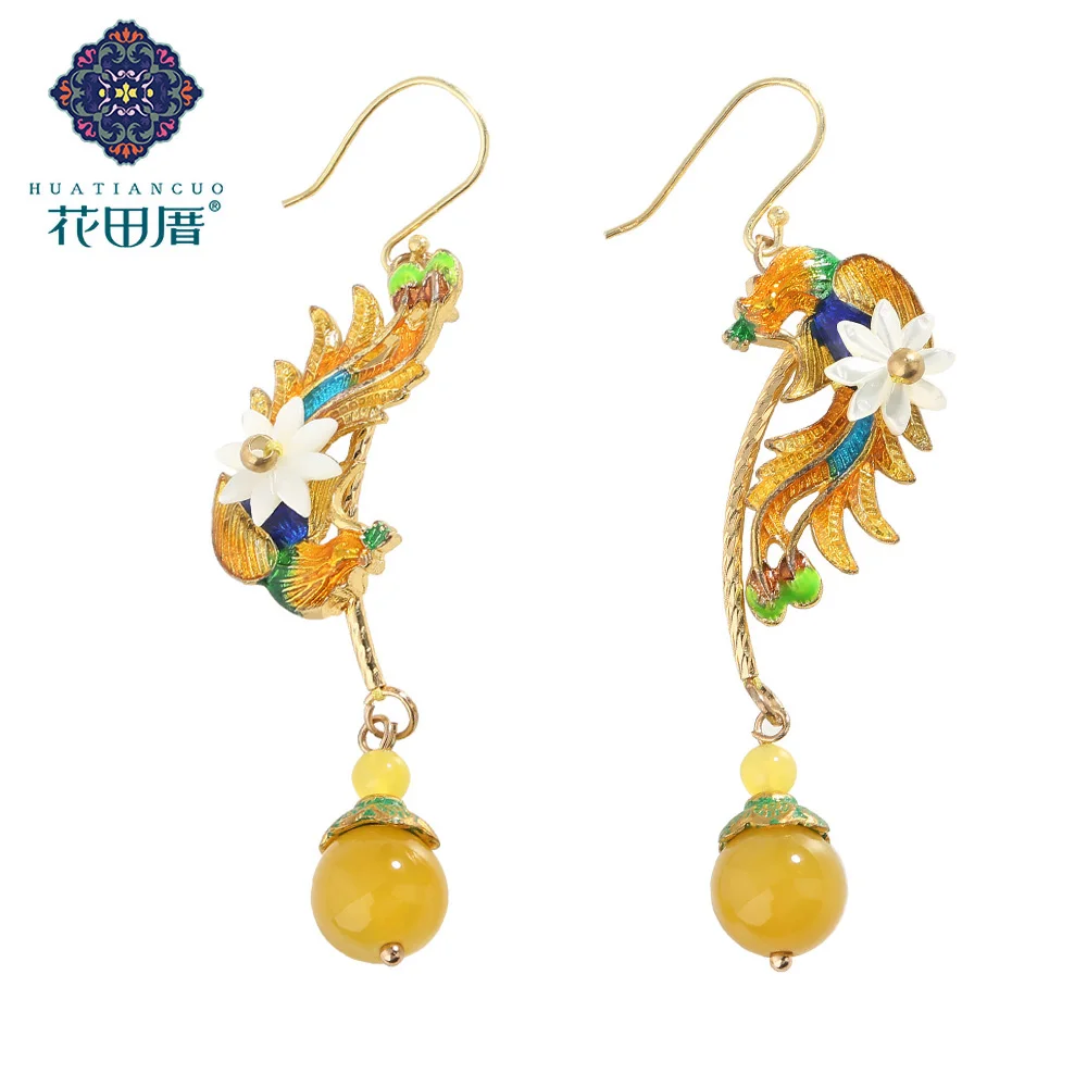 Ethnic Golden Phoenix Dangle Earring Vintage Sea Shell Flower Oil Drop Phoenix Bohemian Semi-precious Dangle Earrings EZ-180001
Ethnic Golden Phoenix Dangle Earring Vintage Sea Shell Flower Oil Drop Phoenix Bohemian Semi-precious Dangle Earrings EZ-180001