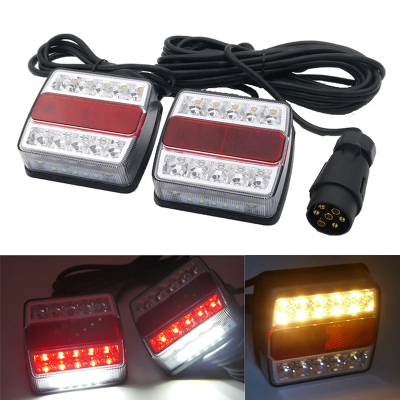 1 Pair 10 LED Universal Trailer Truck Tail Light with License Plate Lamp 12V Red Yellow Taillights Set Magnetic Base
1 Pair 10 LED Universal Trailer Truck Tail Light with License Plate Lamp 12V Red Yellow Taillights Set Magnetic Base