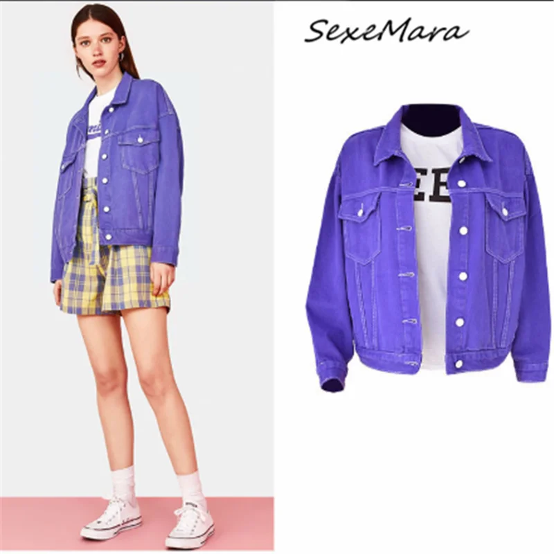 Loose Purple Print Fashion Denim Jacket Plus Size 2019 Streetwear Solid Regular Winter Denim Jacket Women
Loose Purple Print Fashion Denim Jacket Plus Size 2019 Streetwear Solid Regular Winter Denim Jacket Women