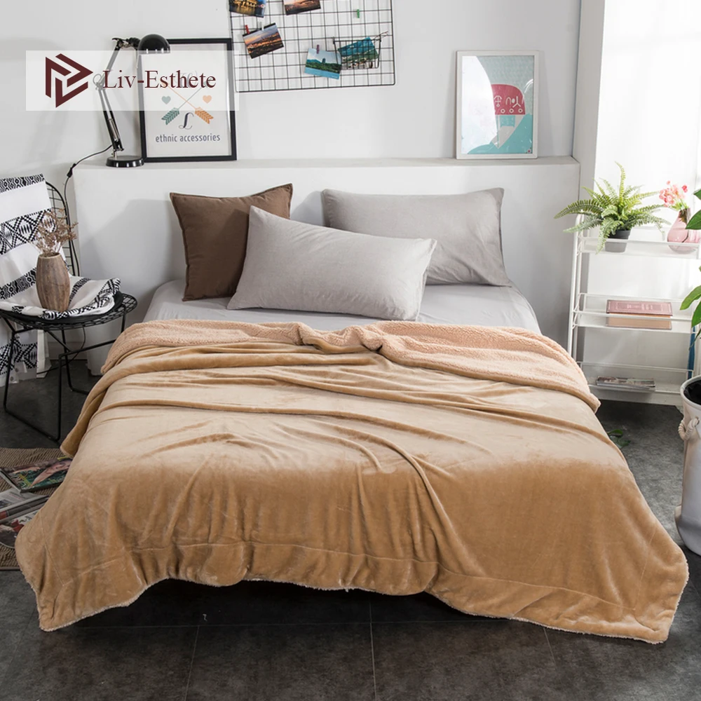 Liv-Esthete 2020 Thick Sherpa Throw Blanket Weighted Flannel Blanket Comforter Queen King Adult All Season For Bed Or Couch 1PCS
Liv-Esthete 2020 Thick Sherpa Throw Blanket Weighted Flannel Blanket Comforter Queen King Adult All Season For Bed Or Couch 1PCS